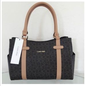 Calvin Klein logo satchel handbag